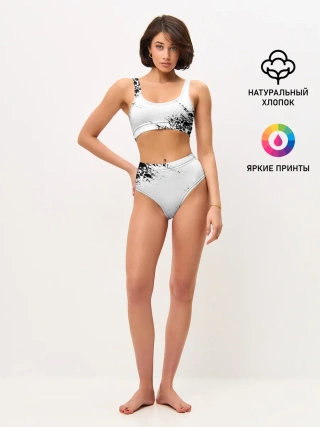 Женские топ и трусы / БЕЛЫЕ ЧЕРЕПА | WHITE SKULLS