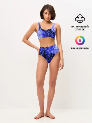 Женские топ и трусы / МОЛНИЯ BLUE