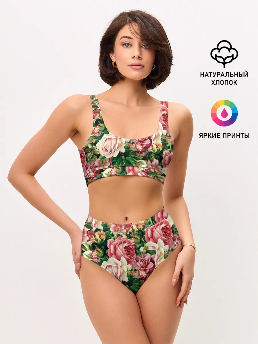 Женские топ и трусы / ЦВЕТЫ / FLOWERS / 8 МАРТА