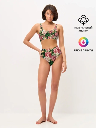 Женские топ и трусы / ЦВЕТЫ / FLOWERS / 8 МАРТА