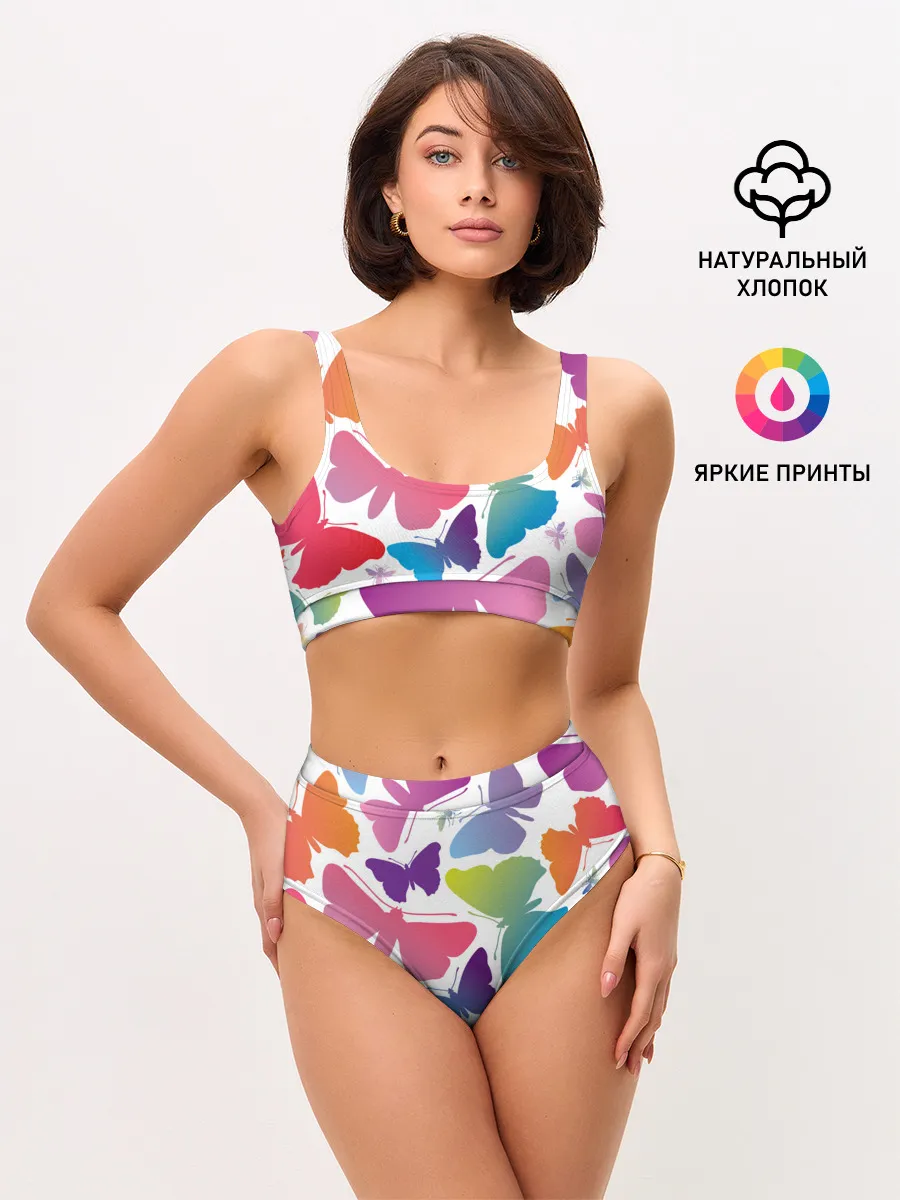 Женские топ и трусы / БАБОЧКИ ПАТТЕРН | BUTTERFLY PATTERN