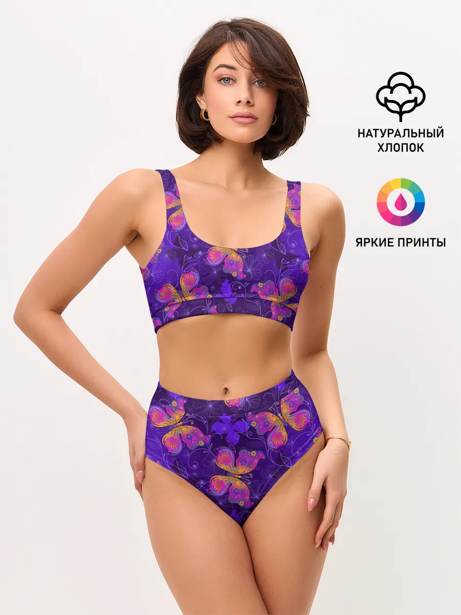 Женские топ и трусы / БАБОЧКИ ПАТТЕРН | BUTTERFLY PATTERN