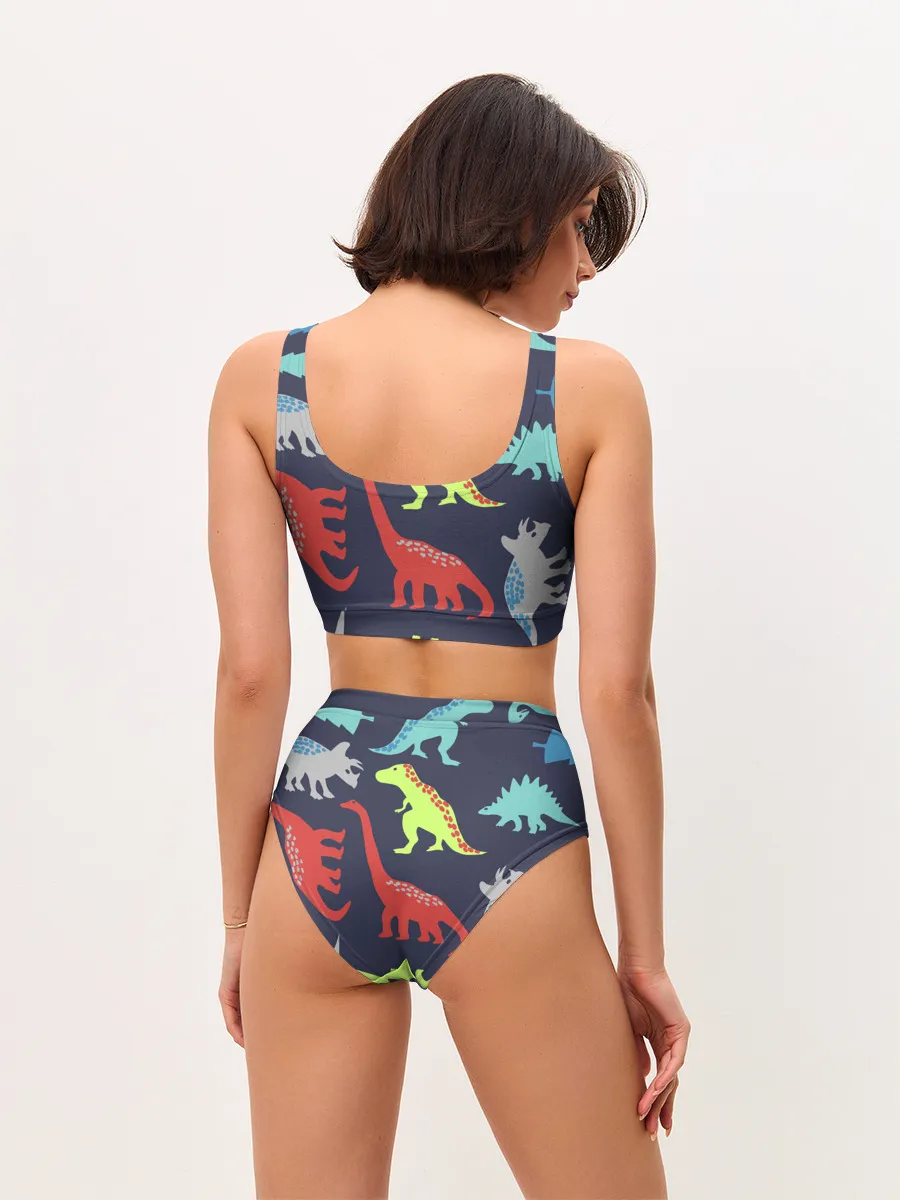 Женские топ и трусы / Динозавры