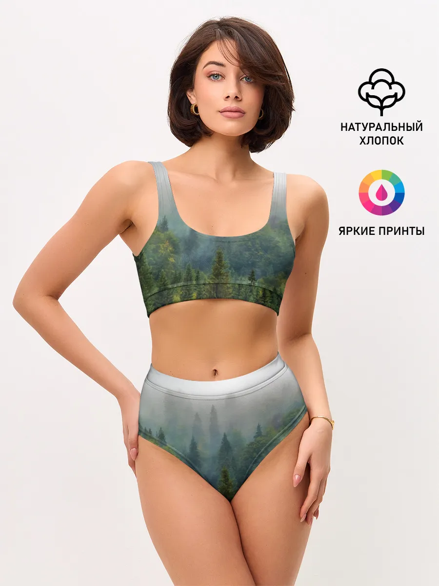 Женские топ и трусы / Лес