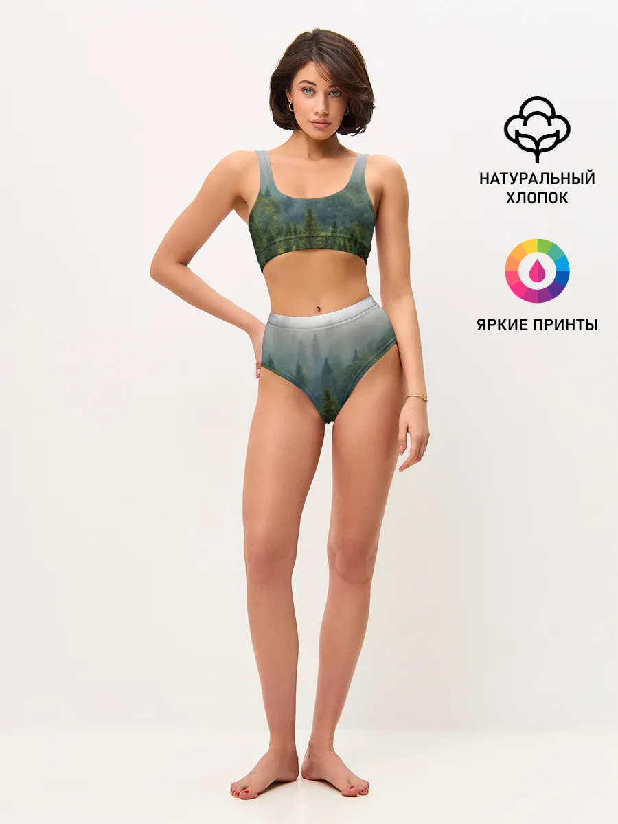 Женские топ и трусы / Лес