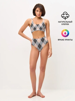 Женские топ и трусы / Шотландка | Tartan