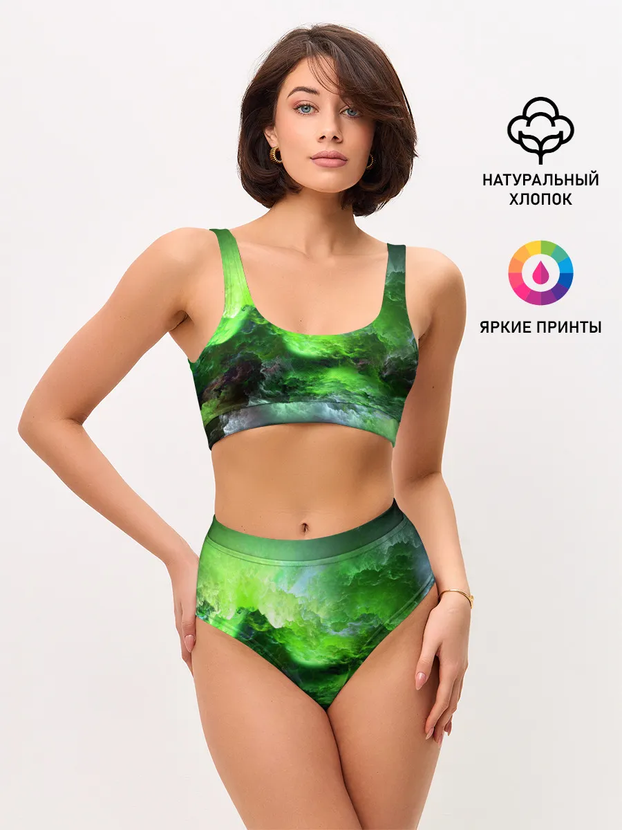 Женские топ и трусы / GREEN SPACE | ЗЕЛЁНЫЙ КОСМОС