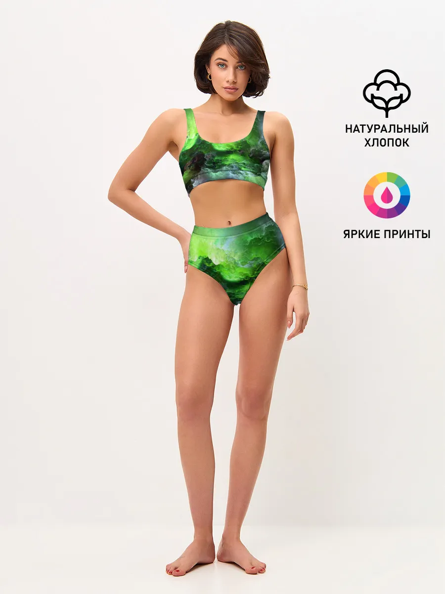 Женские топ и трусы / GREEN SPACE | ЗЕЛЁНЫЙ КОСМОС