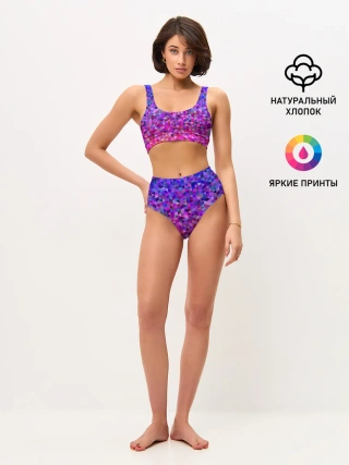 Женские топ и трусы / Треугольники мозаика пиксели