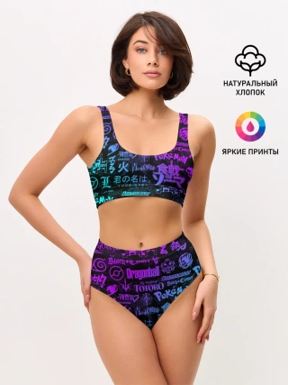 Женские топ и трусы / ЛОГОТИПЫ АНИМЕ