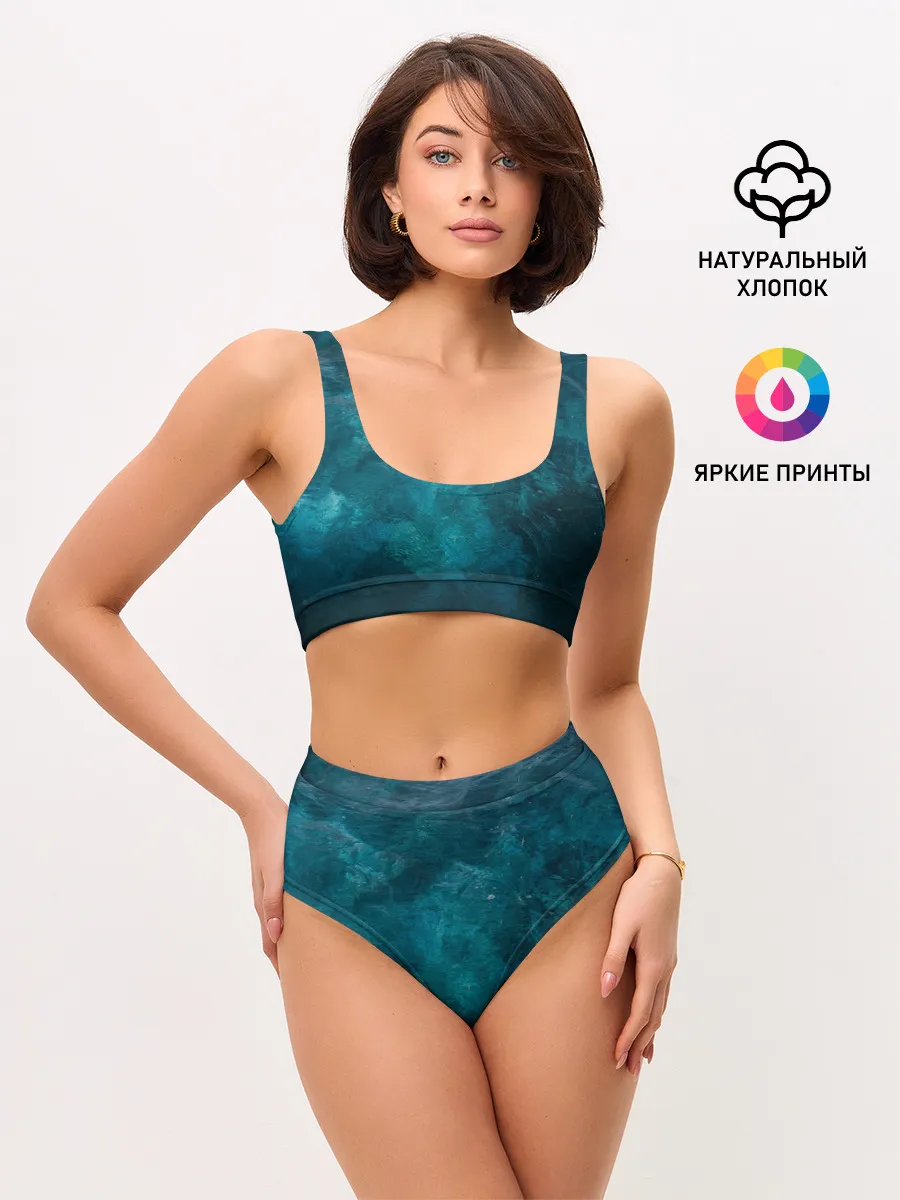 Женские топ и трусы / Лазурь