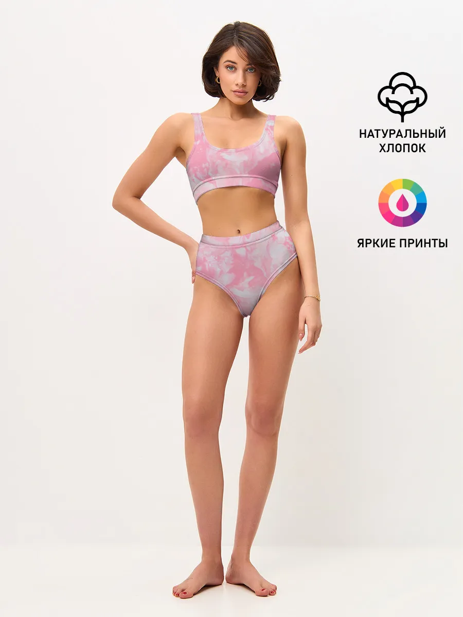 Женские топ и трусы / Розовая Богемия