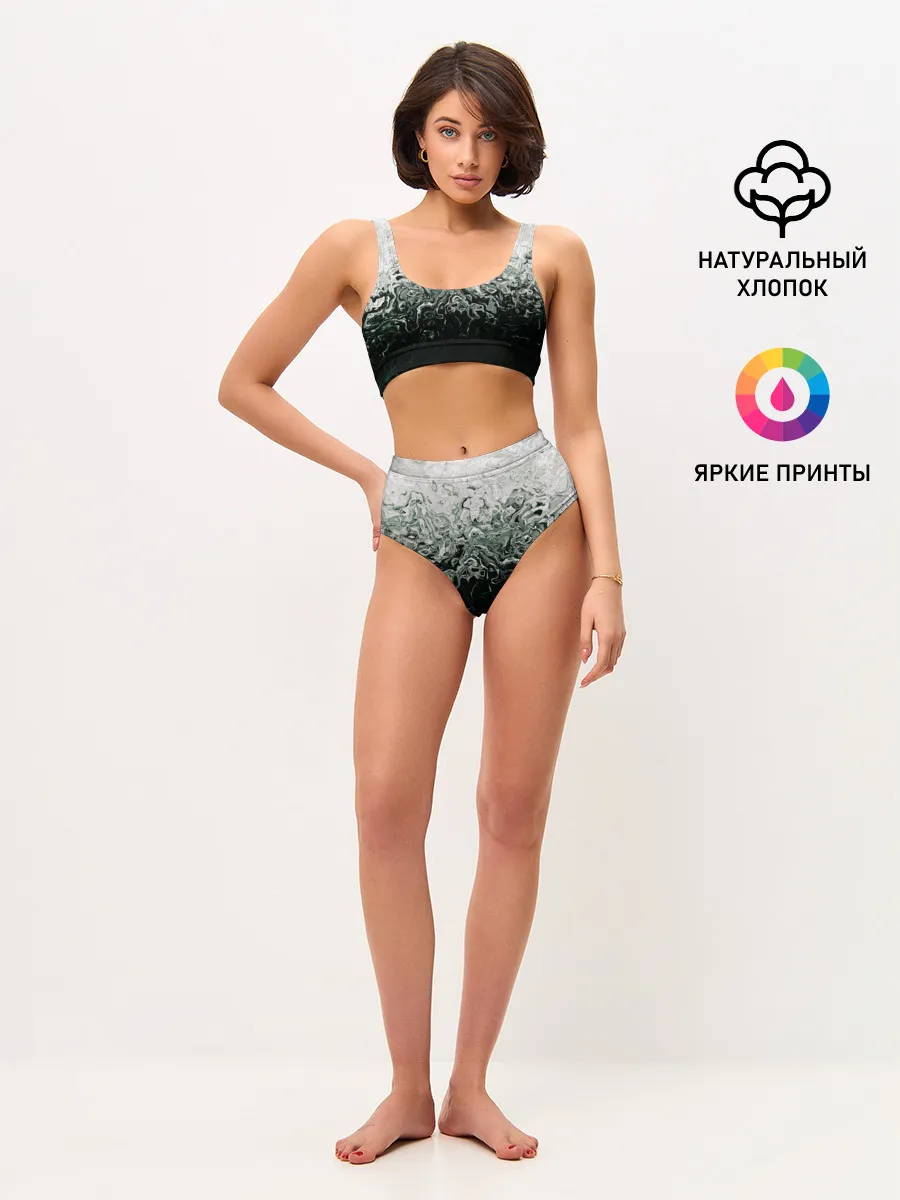 Женские топ и трусы / Разводы жидкость абстракция