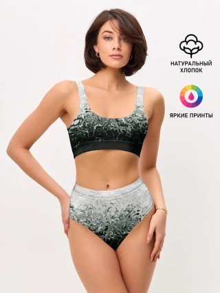 Женские топ и трусы / Разводы жидкость абстракция