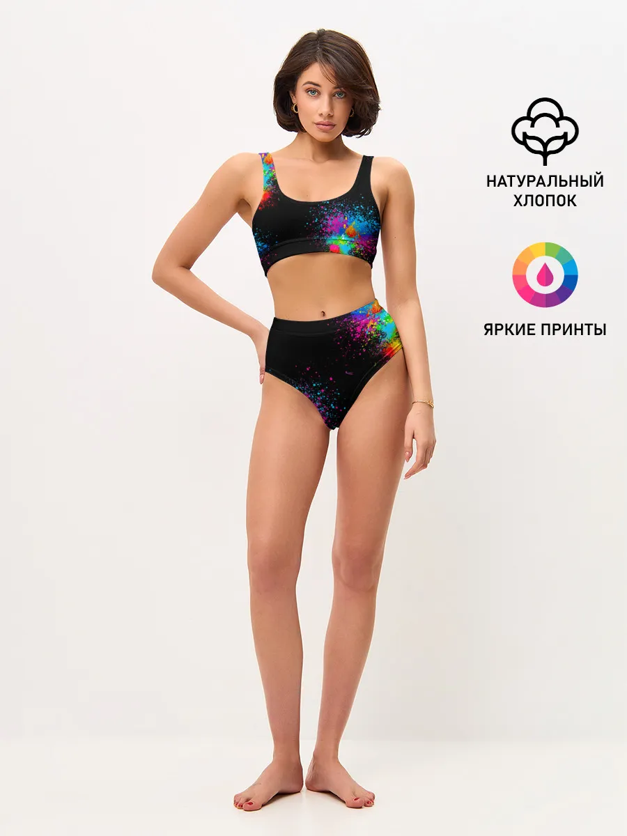 Женские топ и трусы / Брызги красок