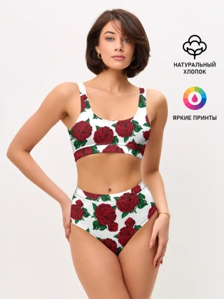 Женские топ и трусы / Винтажные розы