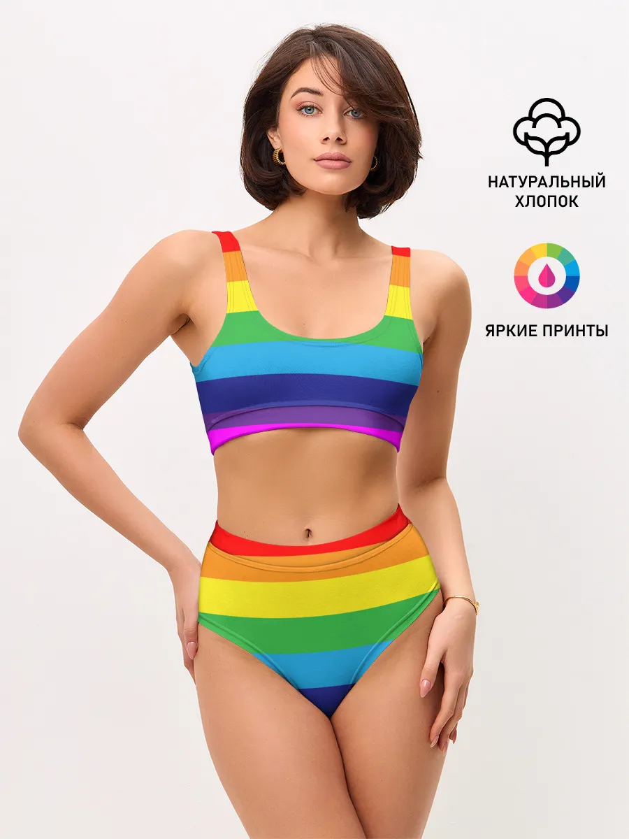 Женские топ и трусы / ЦВЕТНЫЕ ЛИНИИ