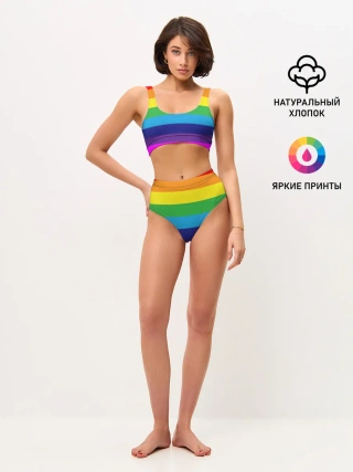 Женские топ и трусы / ЦВЕТНЫЕ ЛИНИИ