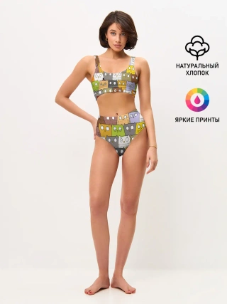 Женские топ и трусы / СОВЫ КОТИКИ