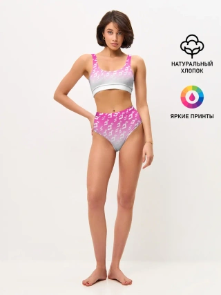 Женские топ и трусы / Паттерн розовый джоджо