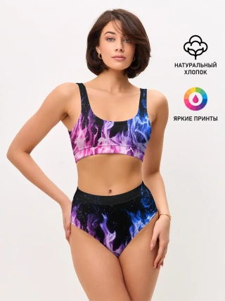 Женские топ и трусы / НЕОНОВЫЙ ОГОНЬ
