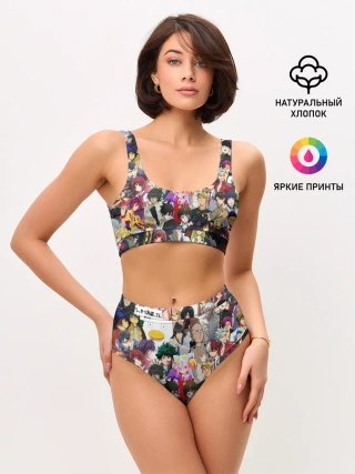 Женские топ и трусы / Кавалькада персонажей из аниме