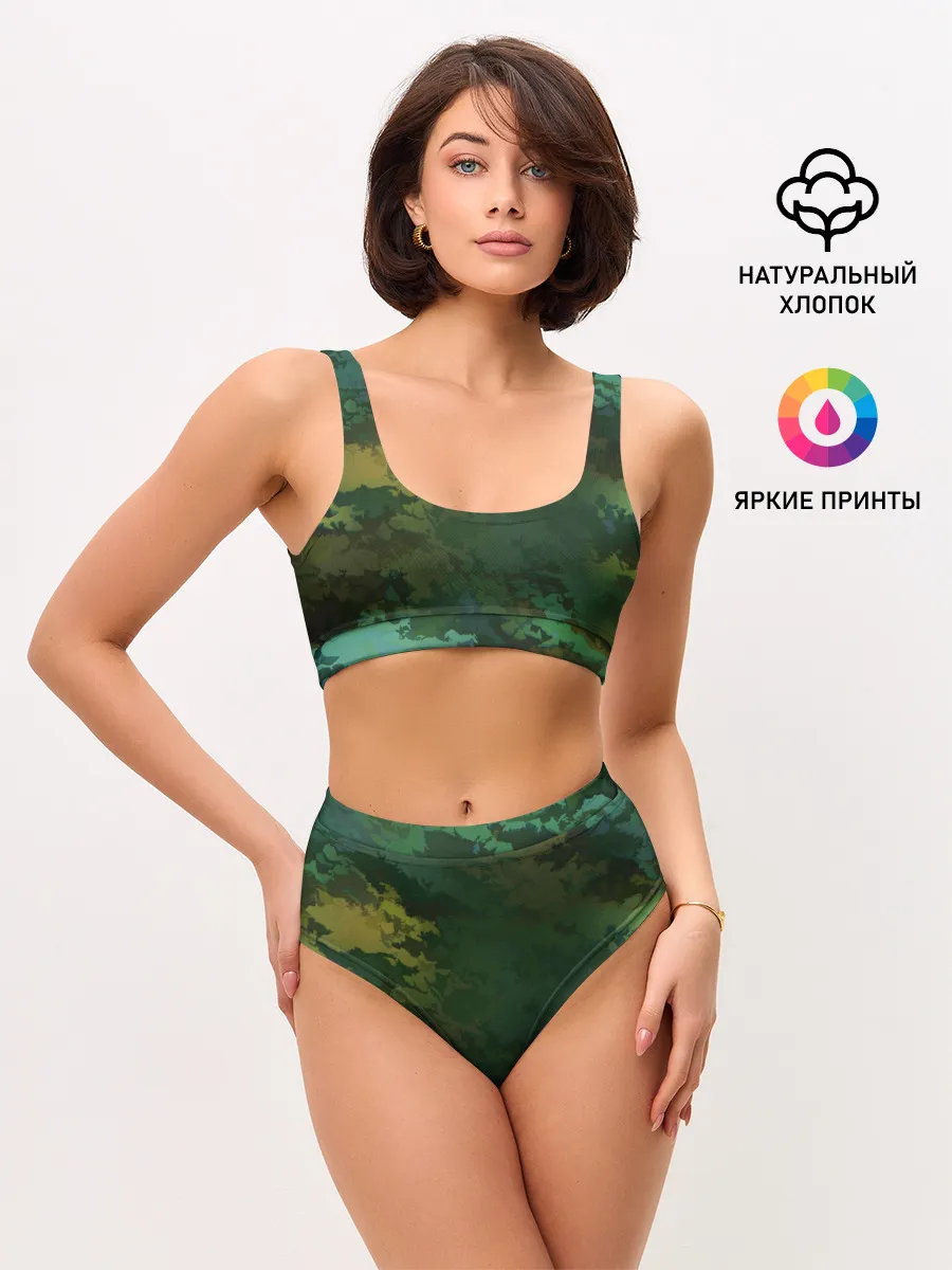 Женские топ и трусы / Армейский Камуфляж | Ранний