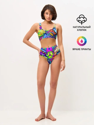 Женские топ и трусы / КИСЛОТНЫЕ РИСУНОК