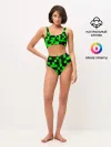 Женские топ и трусы / ЗЕЛЕНЫЕ КУБИКИ