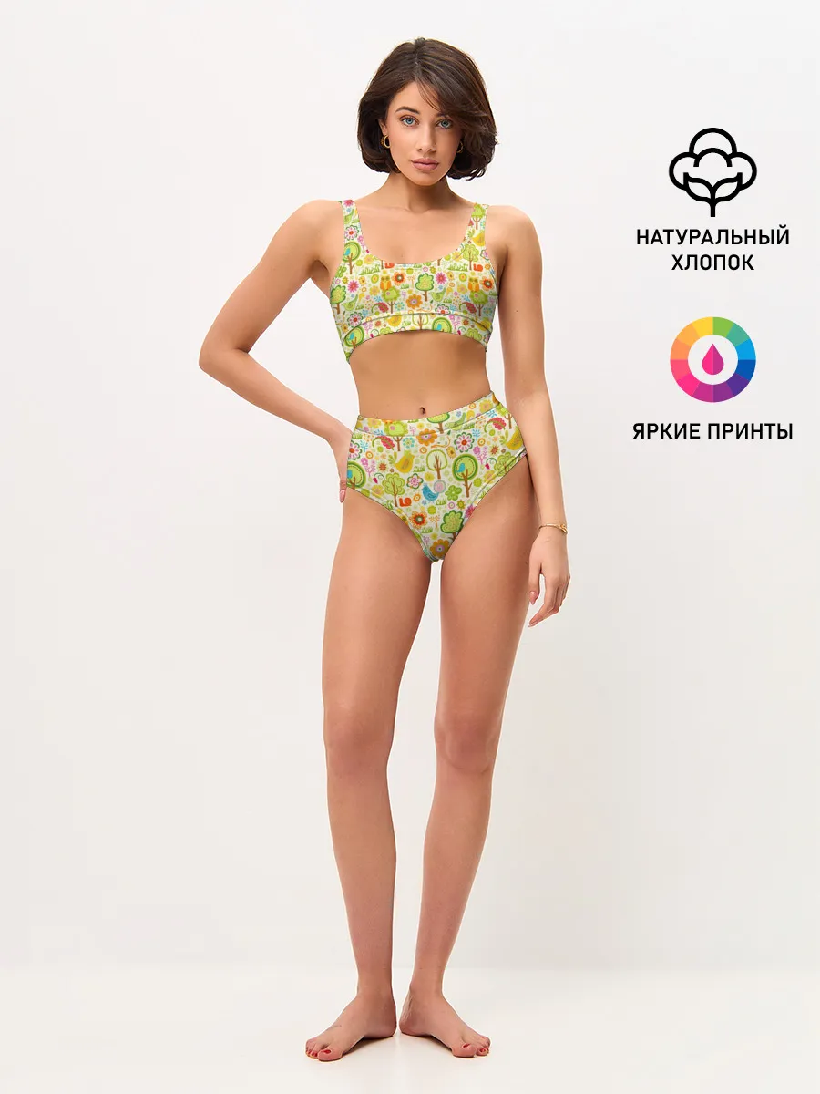 Женские топ и трусы / Летний Орнамент