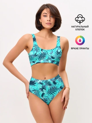 Женские топ и трусы / ТРОПИЧЕСКИЕ ПАЛЬМЫ.
