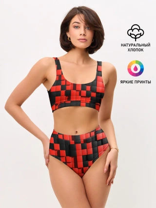Женские топ и трусы / КУБИКИ 3D
