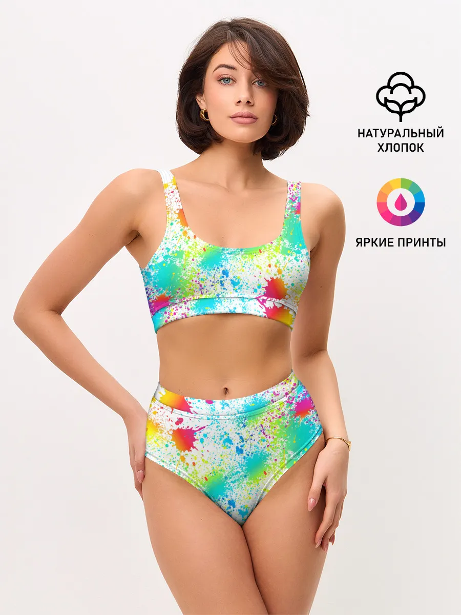 Женские топ и трусы / БРЫЗГИ НЕОНА