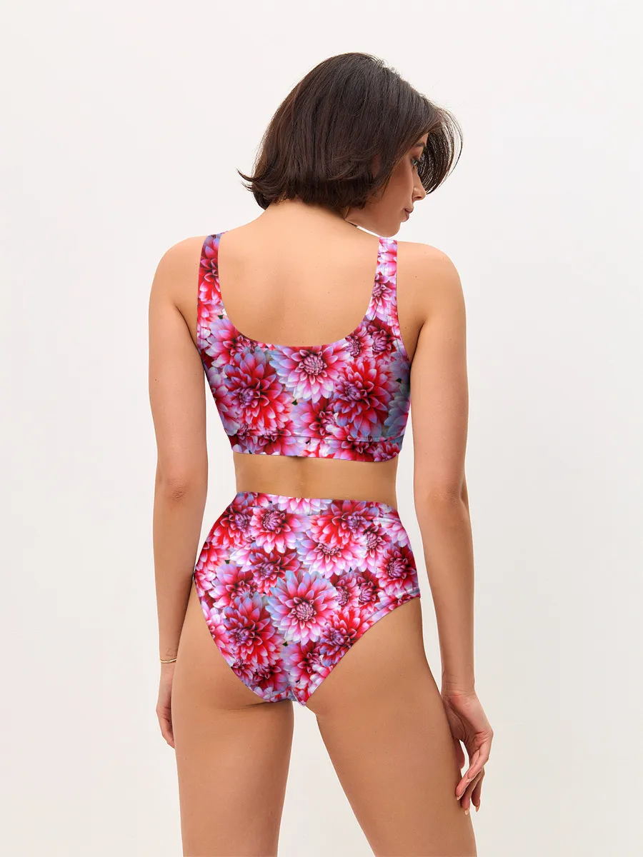 Женские топ и трусы / Георгины