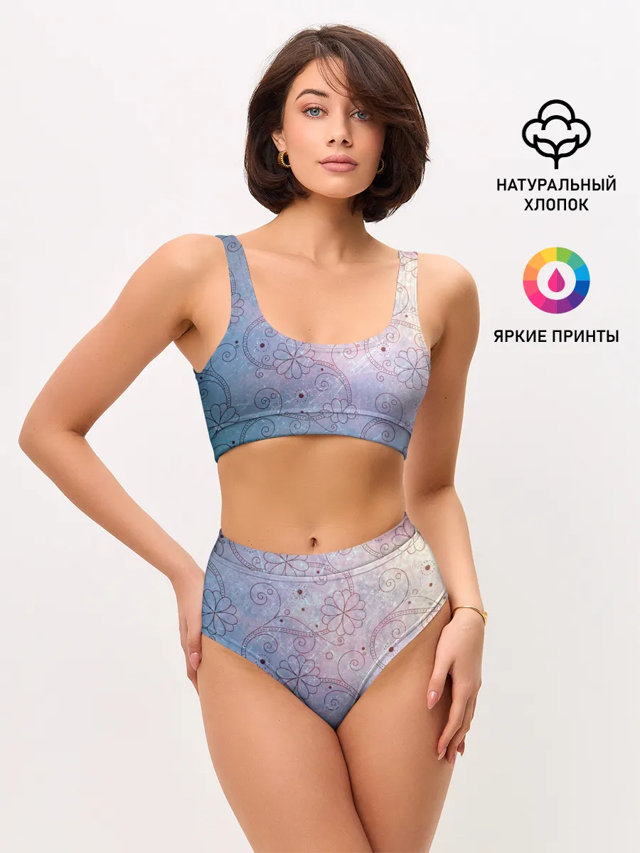 Женские топ и трусы / Нежные цвета