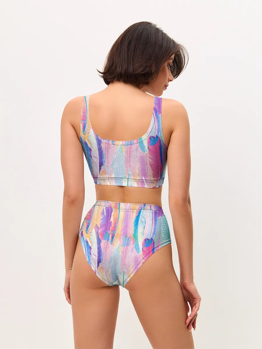 Женские топ и трусы / ПЕРЬЯ