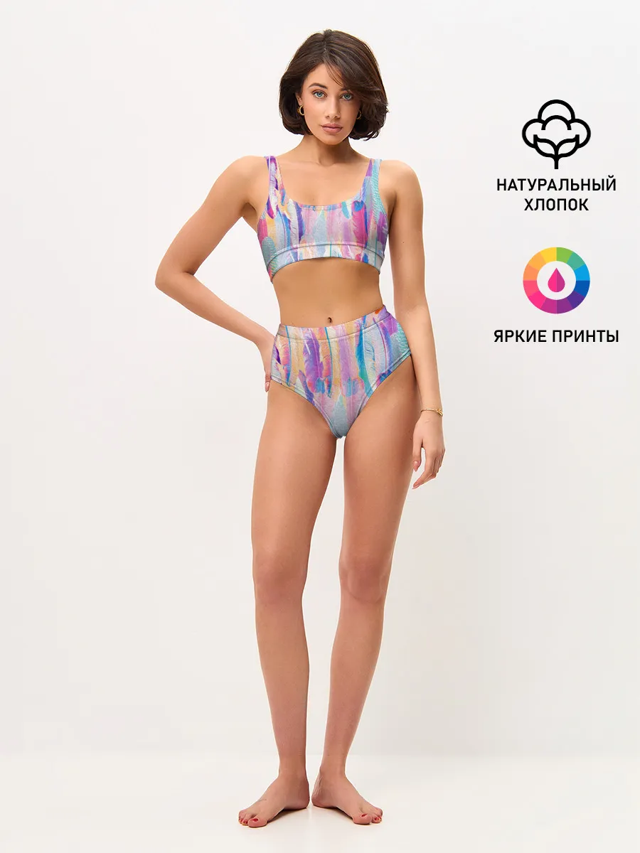 Женские топ и трусы / ПЕРЬЯ