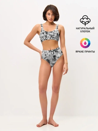 Женские топ и трусы / МОБ ПСИХО 100