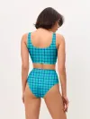 Женские топ и трусы / Голубая клеточка