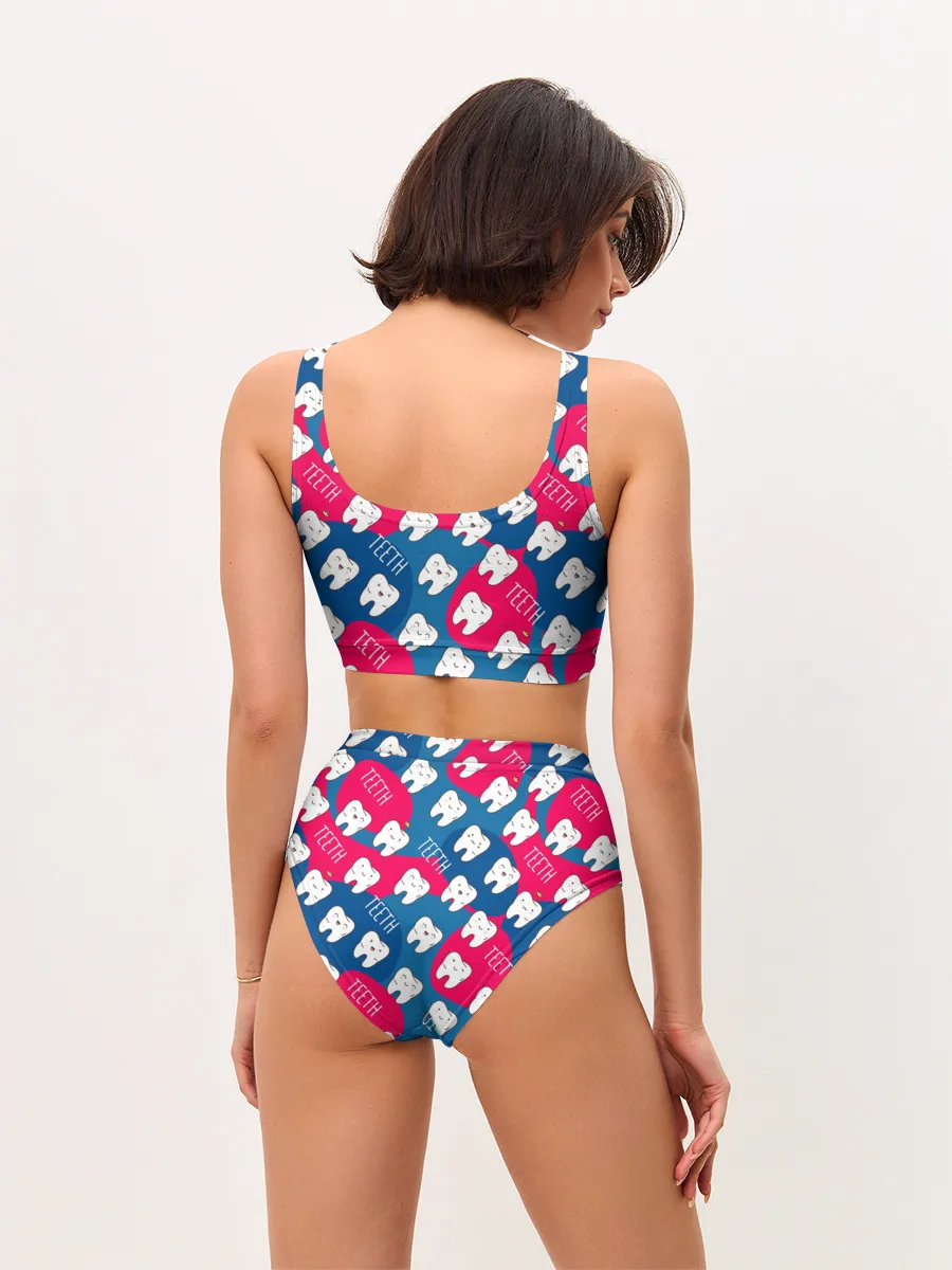 Женские топ и трусы / зубы