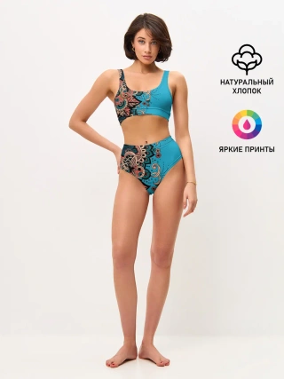 Женские топ и трусы / Цветочная фантазия