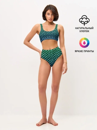 Женские топ и трусы / Змеиная кожа