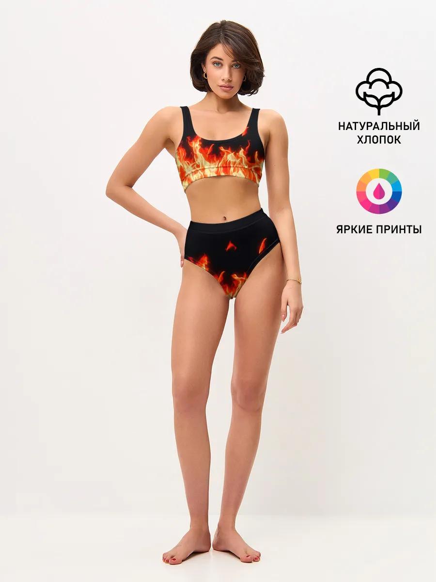Женские топ и трусы / Огонь