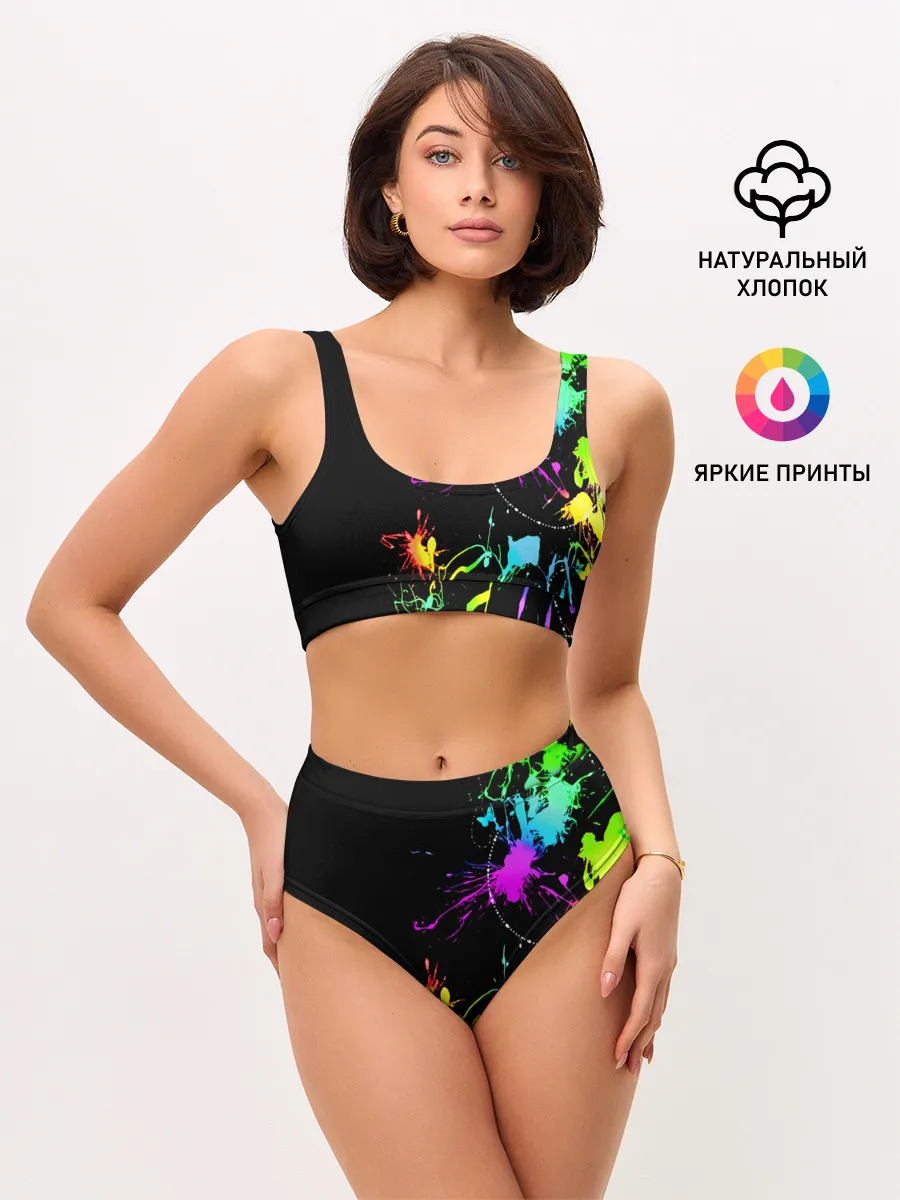 Женские топ и трусы / НЕОНОВЫЕ КРАСКИ