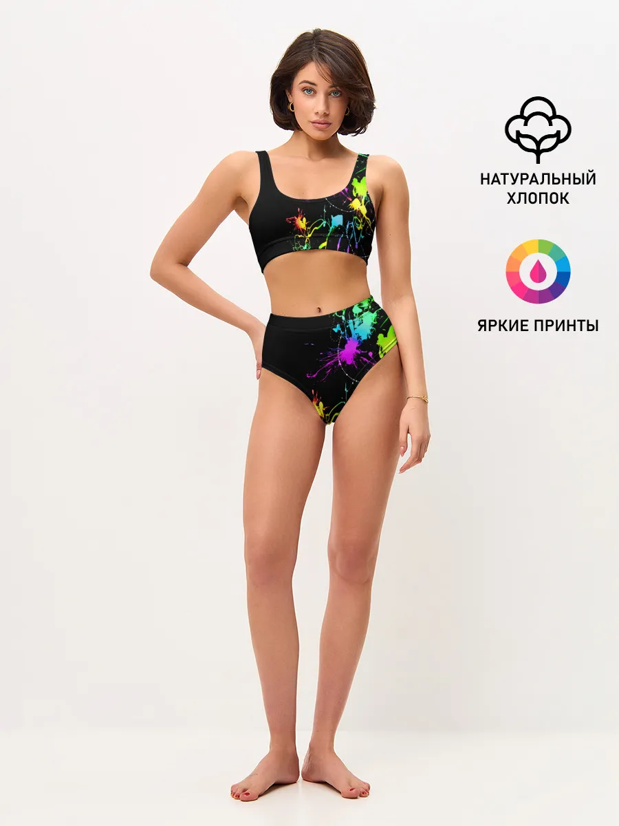 Женские топ и трусы / НЕОНОВЫЕ КРАСКИ