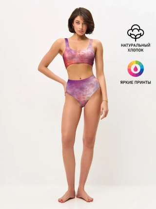 Женские топ и трусы / Космическое небо