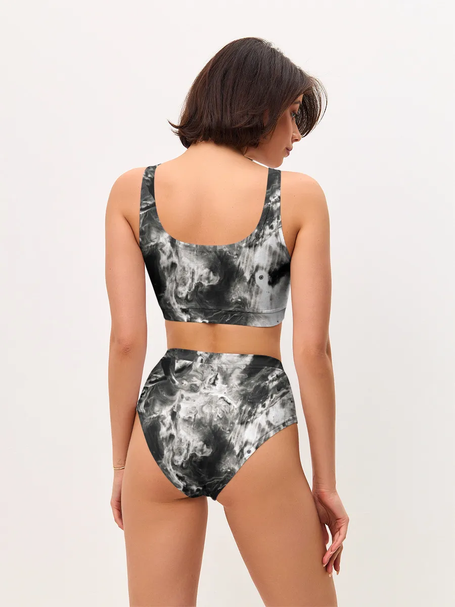 Женские топ и трусы / Мрамор
