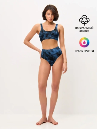 Женские топ и трусы / Синяя паутина