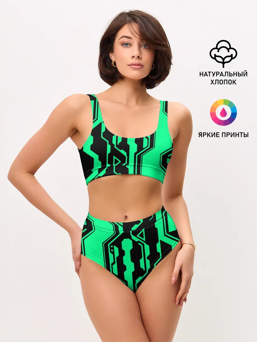 Женские топ и трусы / КИБЕРПАНК