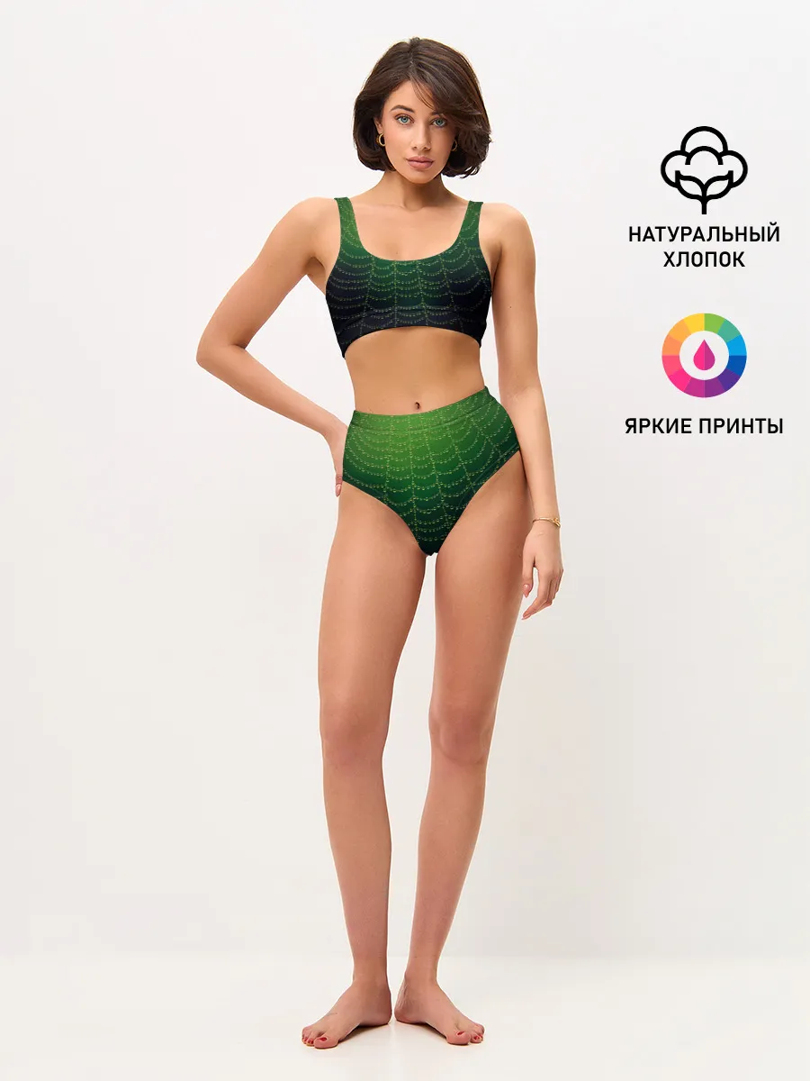 Женские топ и трусы / Паутина в лесу